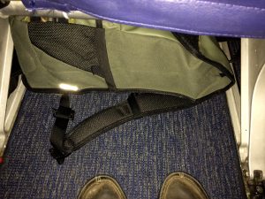 backpack under airline seat